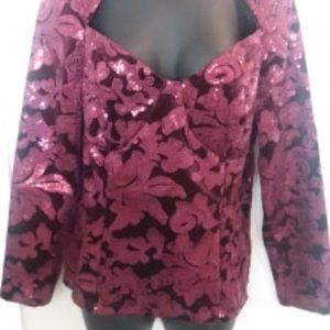 Women's embellished floral design top